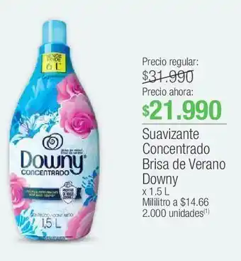 Jumbo Suavizante concentrado brisa de verano downy x 1.5 l oferta