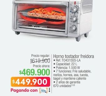 Jumbo Horno tostador freidora oferta
