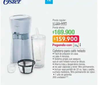 Jumbo Cafetera para café helado oster oferta