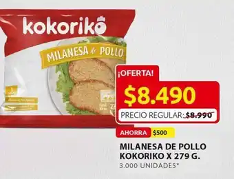 Ara Milanesa de pollo kokoriko x 297 g oferta