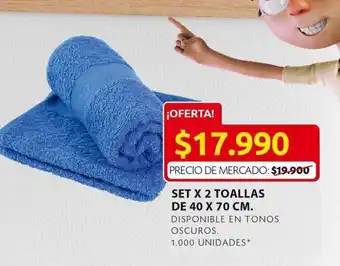 Ara Toallas de 40 x 70 cm oferta