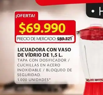 Ara Licuadora con vao de vidrio de 1.5 l oferta