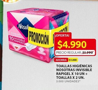 Ara Toallas higiénicas nosotras invisible oferta