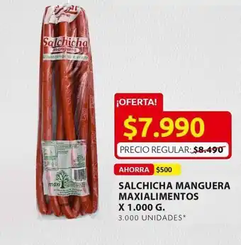 Ara Salchicha manguera maxialimentos x 1000 g oferta