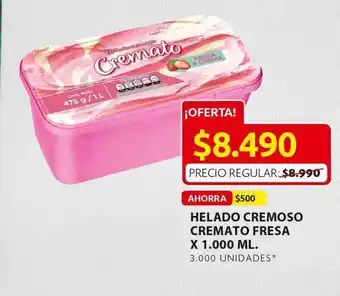 Ara Helado cremoso cremato fresa x 1000 ml oferta