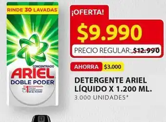 Ara Detergente ariel liquido x 1200 ml oferta