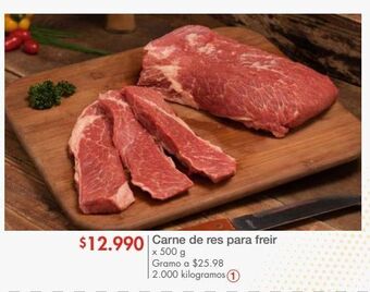 Metro Carne de res para freir x 500g oferta