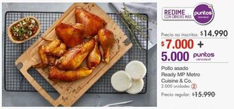 Metro Pollo asado ready mp metro cuisine & co oferta