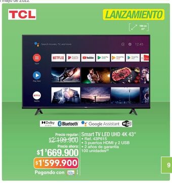 Jumbo Smart tv led uhd 4k 43" oferta