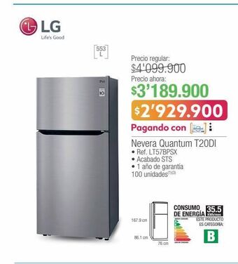 Jumbo Nevera quantum t20di oferta
