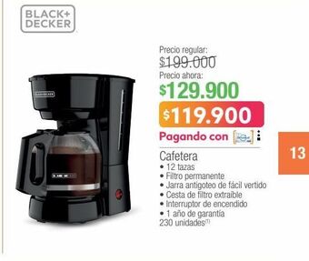 Oferta Cafetera electrica hoffen 600ml en Ara