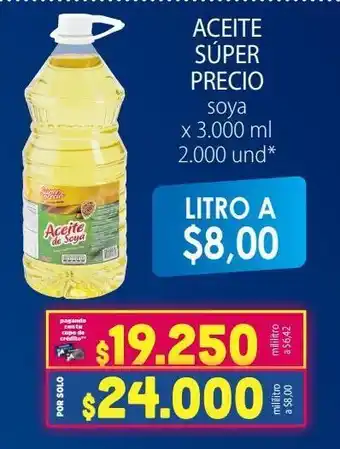 Colsubsidio Aceite súper precio soya x 3000ml oferta