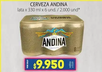 Colsubsidio Cerveza andina lata x 330ml x 6und oferta