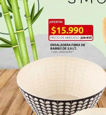 Ara Ensaladera fibra de bambú de 3,9l smukee oferta