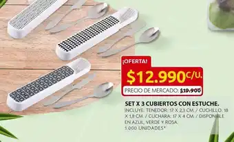 Ara Set x 3 cubiertos con estuche oferta