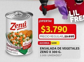 Ara Ensalada de vegetales zenú x 300g oferta