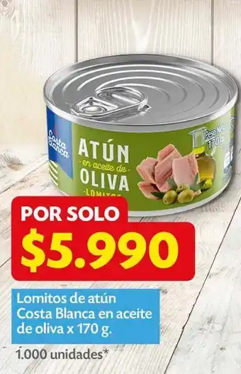 Ara Lomitos de atún costa blanca en aceite de oliva x 170g oferta