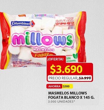 Ara Masmelos millows fogata blanco x 145g oferta
