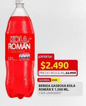 Ara Bebida gaseosa kola román x 1500ml oferta