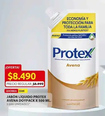 Ara Jabón líquido protex avena doypack x 500ml oferta