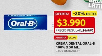 Ara Crema dental oral-b 100% x 50ml oferta