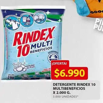 Ara Detergente rindex 10 multibeneficios x 2000g oferta