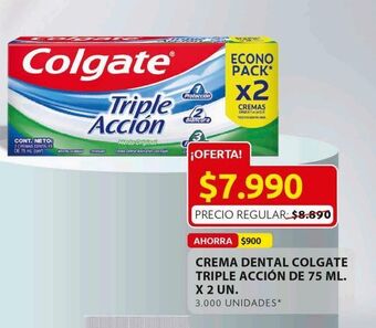 Ara Crema dental colgate triple acción de 75ml x 2un oferta