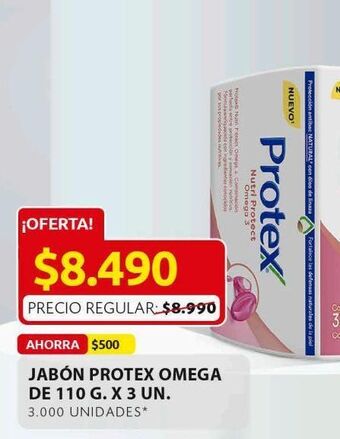 Ara Jabón protex omega de 110g x 3un oferta