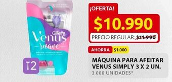 Ara Máquina de afeitar venus simply 3 x 2un oferta