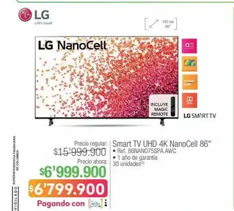 Jumbo Smart tv uhd 4k nanocell 86" oferta