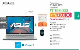 Jumbo Portátil asus oferta