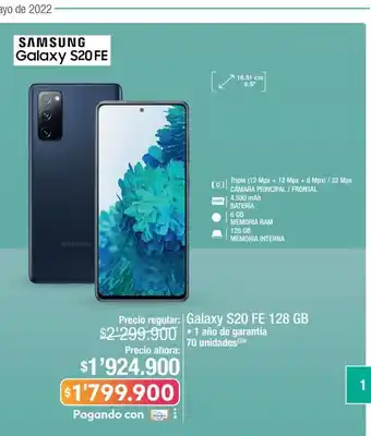 Jumbo Galaxy s20 fe 128 gb oferta