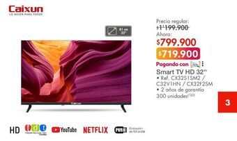 Metro Smart tv hd 32" oferta