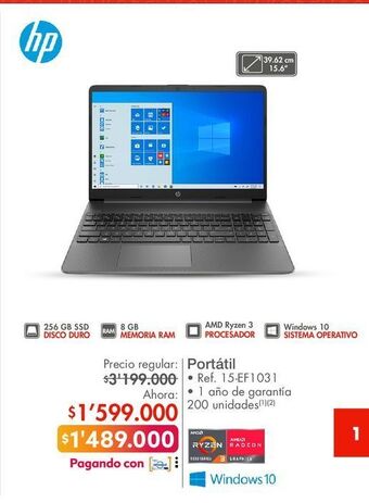 Metro Computador portátil hp oferta