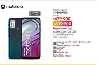 Metro Celular motorola g20 128gb oferta