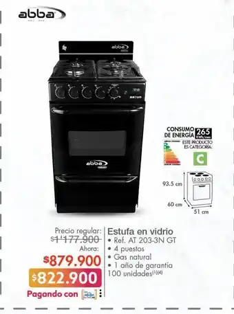 Metro Estufa en vidrio oferta