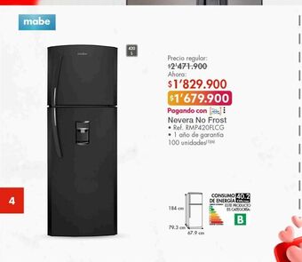 Metro Nevera no frost oferta