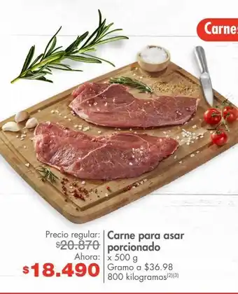 Metro Carne para asar porcionado x 500 g oferta