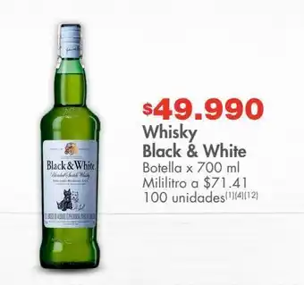 Metro Whisky black & white botella x 700 ml oferta