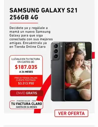 Claro Celular samsung galaxy s21 256gb 4g oferta