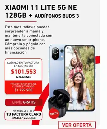 Claro Celular xiaomi 11 lite 5g ne oferta