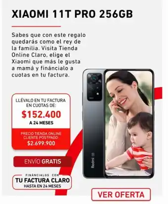 Claro Celular xiaomi 11t pro 256gb oferta