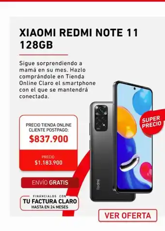 Claro Celular xiaomi redmi note 11 128gb oferta