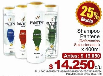 Belalcazar Shampoo Pantene 400ml oferta