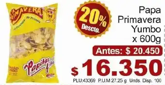Belalcazar Papa Primavera Yumbo 600g oferta