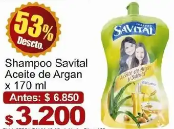 Belalcazar Shampoo Savital Aceite de Argan 170ml oferta