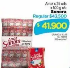 Arroz Sonora 25 x 500g