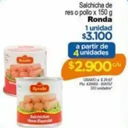 Ronda Salchicha de Res o Pollo 150g