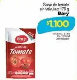 Bary Salsa de Tomate sin Valvula 170g