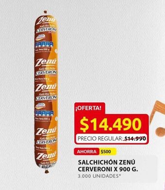 Ara Salchichón zenú cerveroni x 900 g oferta